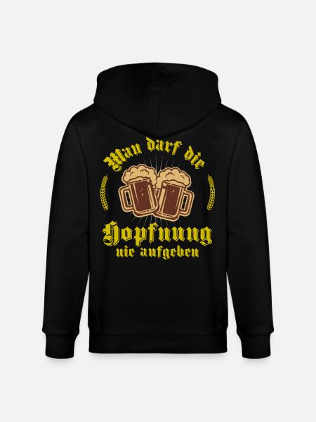 Unterhopft - Stanley/Stella Unisex Bio-Kapuzenjacke CULTIVATOR  - Schwarz