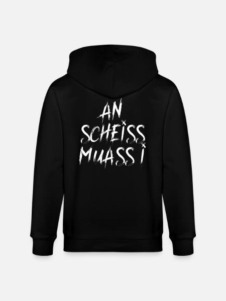 AN SCHEISS MUASS I - Stanley/Stella Unisex Bio-Kapuzenjacke CULTIVATOR  - Schwarz