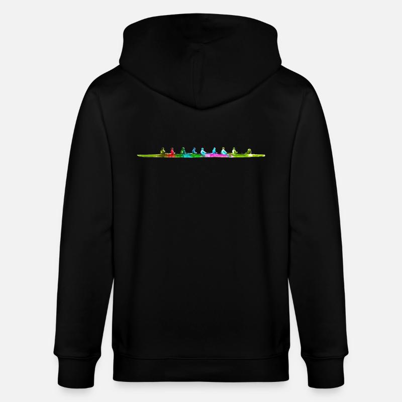 Buntes achter Ruderboot - Stanley/Stella Unisex Bio-Kapuzenjacke CULTIVATOR  - Schwarz
