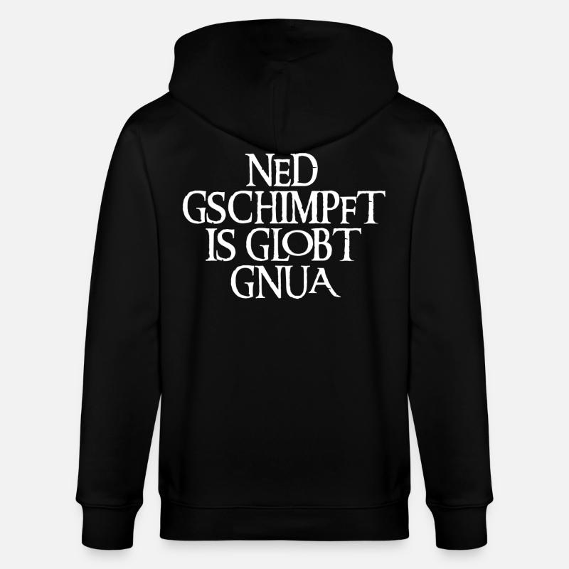NED GSCHIMPFT IS GLOBT GNUA - Stanley/Stella Unisex Bio-Kapuzenjacke CULTIVATOR - Schwarz