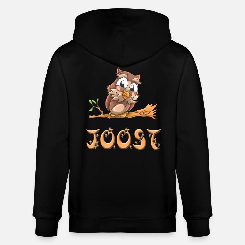 Eule Joost - Stanley/Stella Unisex Bio-Kapuzenjacke CULTIVATOR  - Schwarz