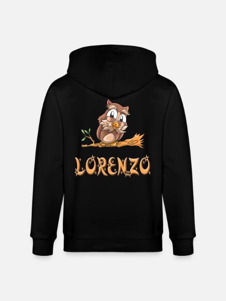 Owl Lorenzo - Stanley/Stella CULTIVATOR Unisex Organic Hooded Jacket - black