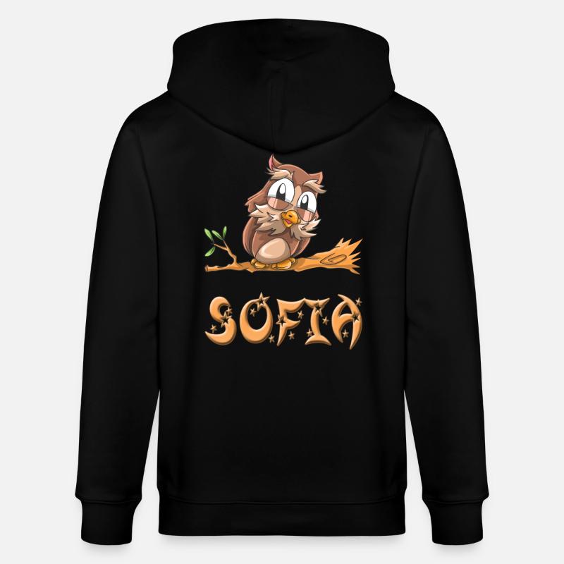 Eule Sofia - Stanley/Stella Unisex Bio-Kapuzenjacke CULTIVATOR  - Schwarz