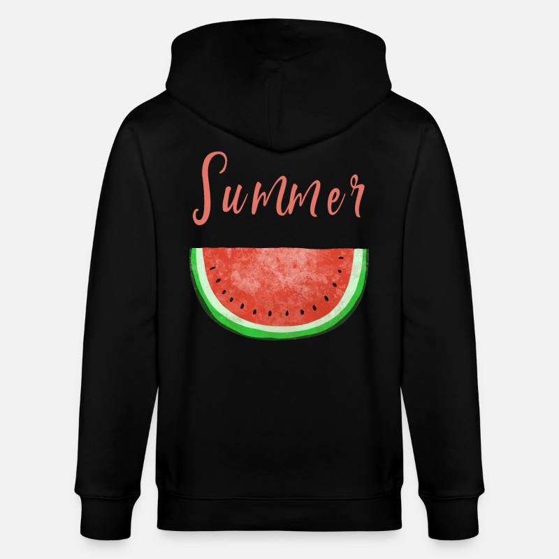 Summertime Melon d'eau - Melon - été - Veste à capuche bio CULTIVATOR Stanley/Stella Unisexe - noir