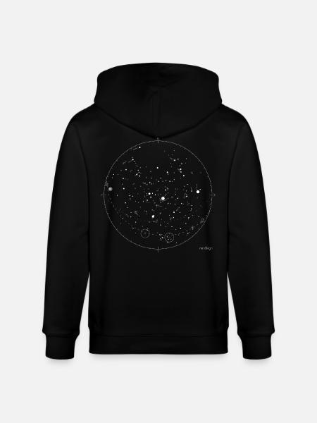 stellar map - Veste à capuche bio CULTIVATOR Stanley/Stella Unisexe - noir