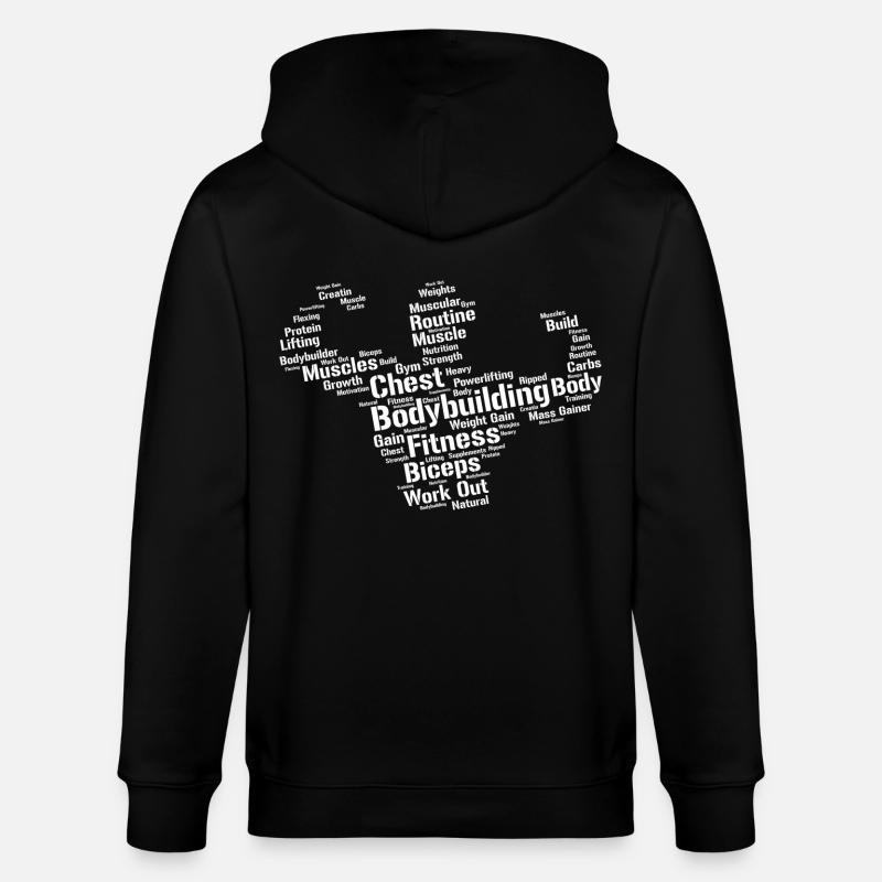 Bodybuilder - Stanley/Stella Unisex Bio-Kapuzenjacke CULTIVATOR  - Schwarz