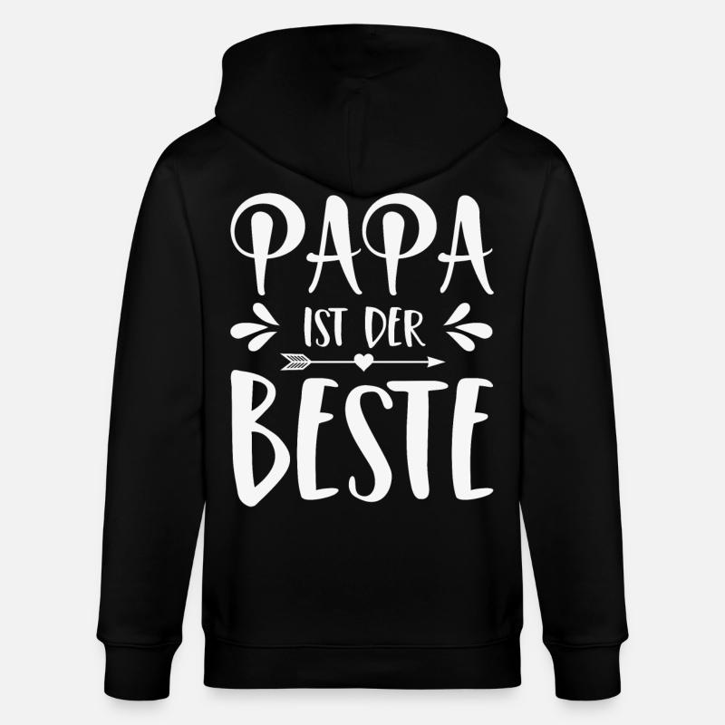 Papa ist der Beste - Stanley/Stella Unisex Bio-Kapuzenjacke CULTIVATOR  - Schwarz