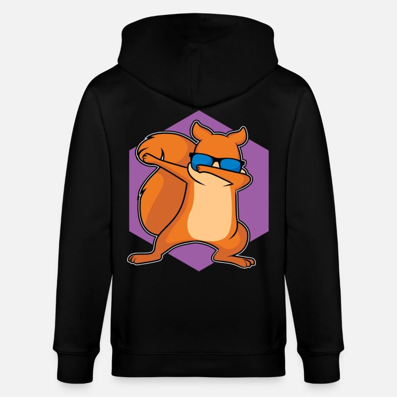 Tanzendes Eichhörnchen - Stanley/Stella Unisex Bio-Kapuzenjacke CULTIVATOR  - Schwarz