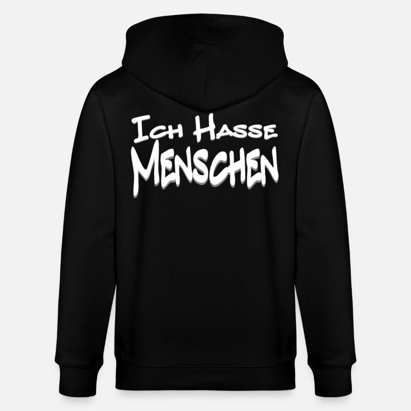 Humoristischer Spruch mit Comic-Design - Stanley/Stella Unisex Bio-Kapuzenjacke CULTIVATOR  - Schwarz