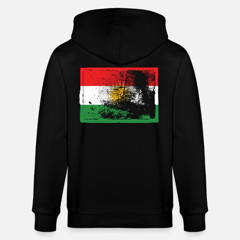 Kurden Kurdistan - Stanley/Stella Unisex Bio-Kapuzenjacke CULTIVATOR  - Schwarz