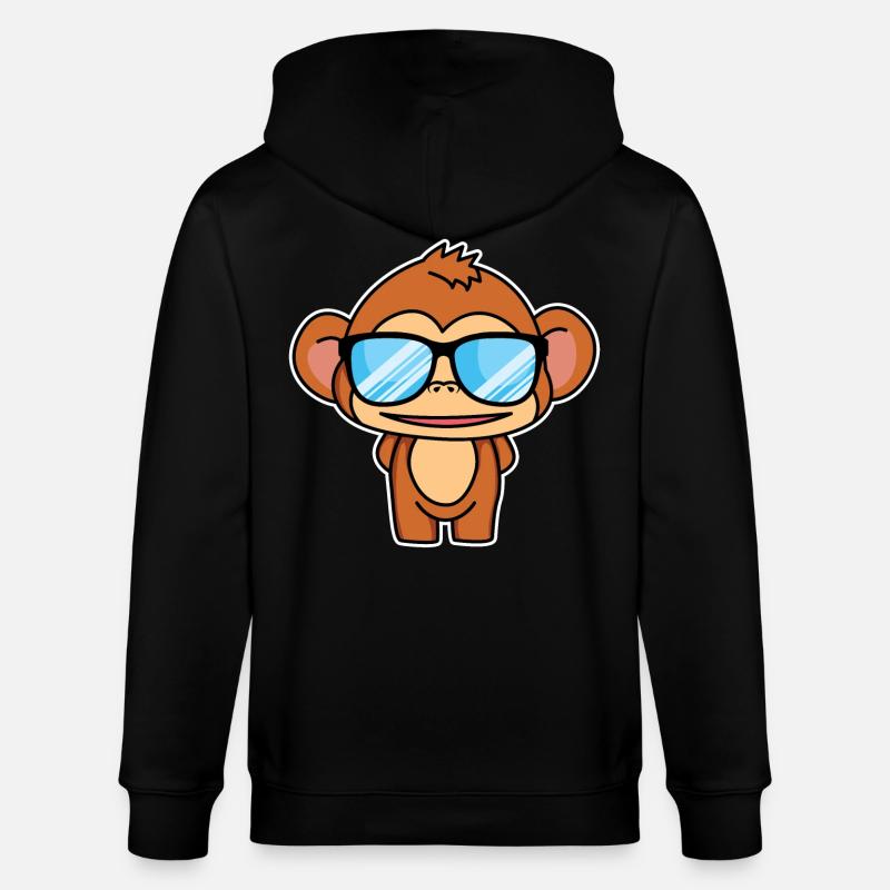 Cleveres Äffchen - Stanley/Stella Unisex Bio-Kapuzenjacke CULTIVATOR  - Schwarz