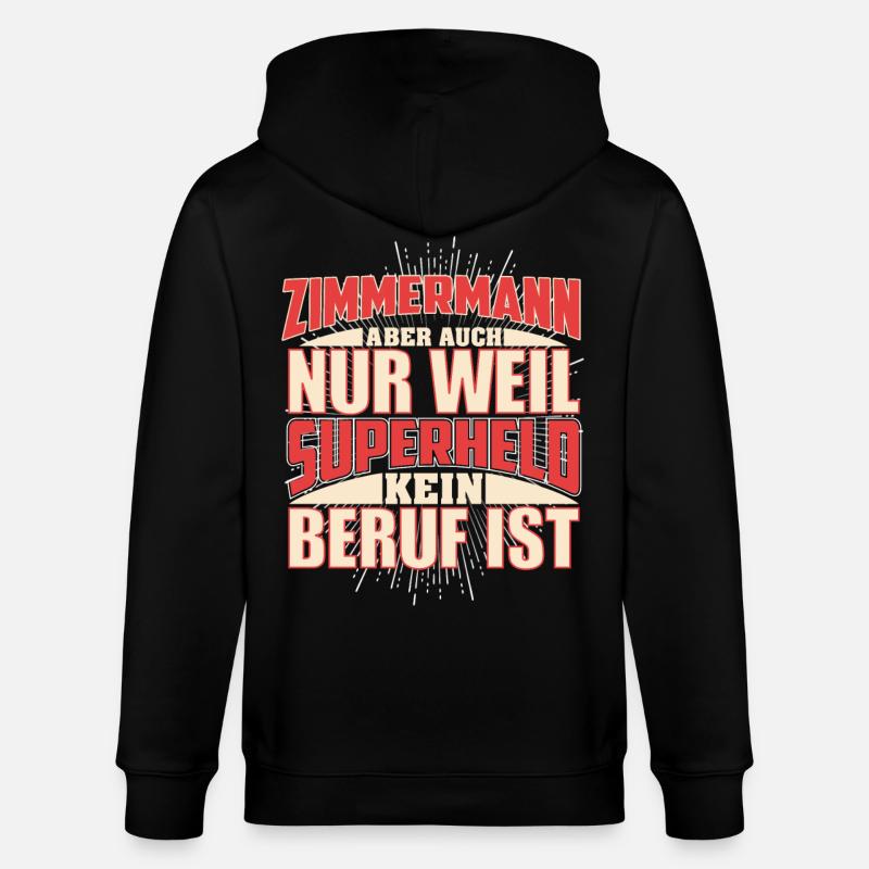 Zimmermann Superheld - Stanley/Stella Unisex Bio-Kapuzenjacke CULTIVATOR  - Schwarz
