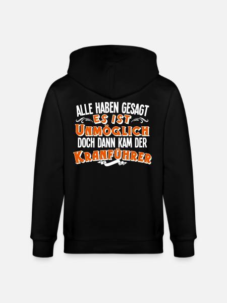 Kranführer - Stanley/Stella Unisex Bio-Kapuzenjacke CULTIVATOR  - Schwarz