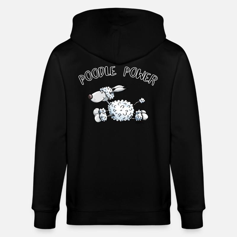Poodle Power - Stanley/Stella Unisex Bio-Kapuzenjacke CULTIVATOR  - Schwarz