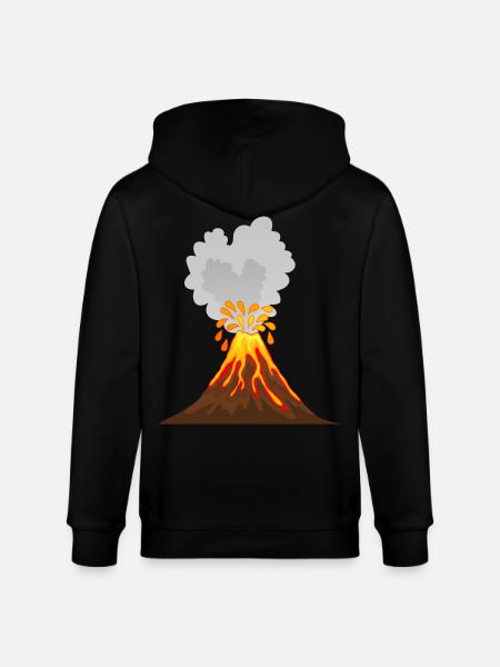 Volcán, lava, ceniza, magma, geólogo, vulcano - Chaqueta con capucha ecológica unisex CULTIVATOR de Stanley/Stella - negro