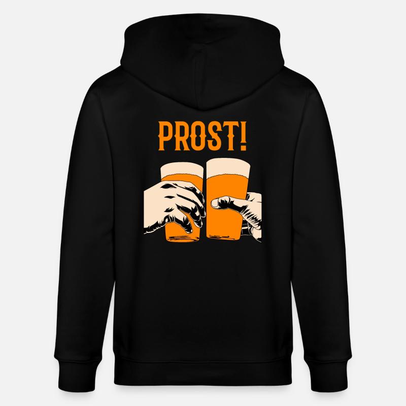 Trinkspruch - Stanley/Stella Unisex Bio-Kapuzenjacke CULTIVATOR  - Schwarz