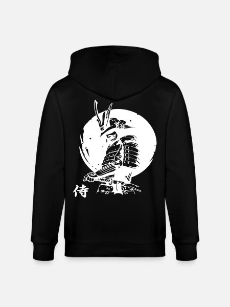 Japanischer Samurai - Stanley/Stella Unisex Bio-Kapuzenjacke CULTIVATOR - Schwarz
