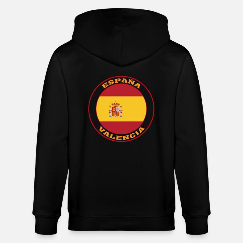 Valence Espagne Drapeau Valence España - Veste à capuche bio CULTIVATOR Stanley/Stella Unisexe - noir