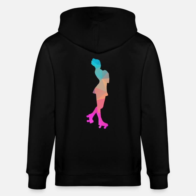 Abstrakter Eis- und Rollschuh-Design - Stanley/Stella Unisex Bio-Kapuzenjacke CULTIVATOR - Schwarz
