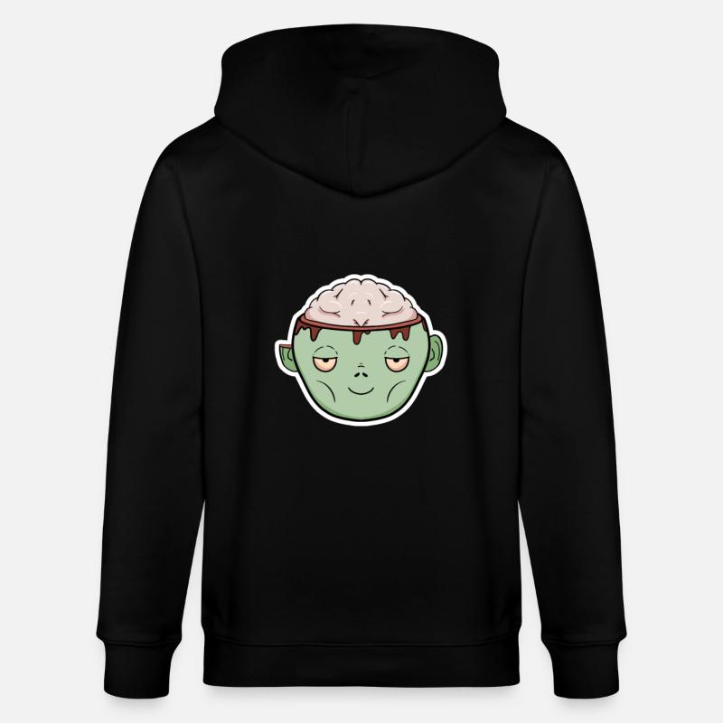 Zombie Brain in a Mug - Stanley/Stella CULTIVATOR  Unisex Organic Hooded Jacket - black