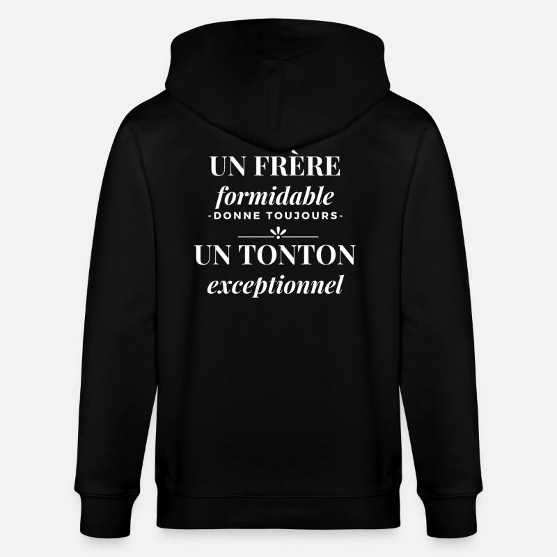 Exceptional formidable uncle brother - Stanley/Stella CULTIVATOR Unisex Organic Hooded Jacket - black