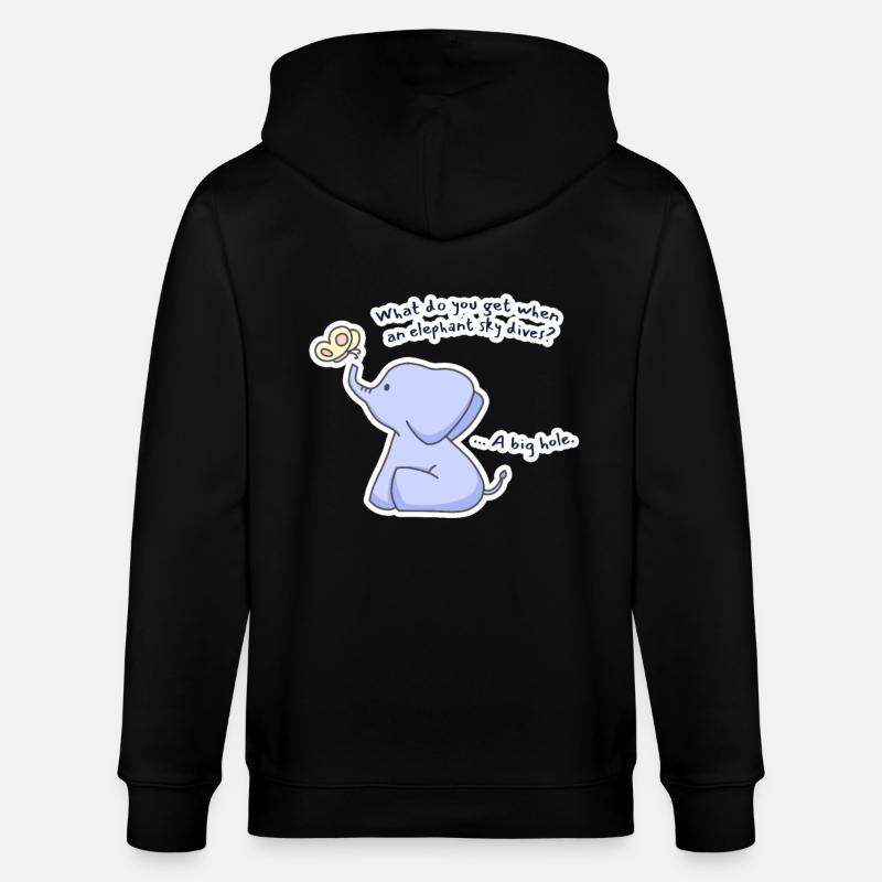 Éléphant - Veste à capuche bio CULTIVATOR Stanley/Stella Unisexe - noir