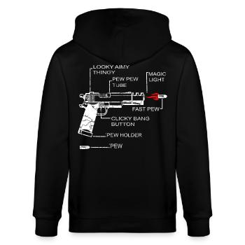 Schützenverein - Stanley/Stella Unisex Bio-Kapuzenjacke CULTIVATOR  - Schwarz - Hinten - Anna (173cm)