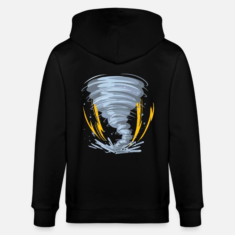 Tornado Hurricane Windsturm Geschenkidee - Stanley/Stella Unisex Bio-Kapuzenjacke CULTIVATOR - Schwarz