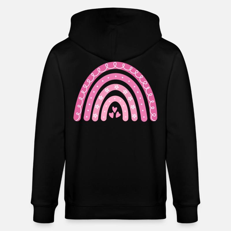 Boho Regenbogen rosa Große Schwester - Stanley/Stella Unisex Bio-Kapuzenjacke CULTIVATOR  - Schwarz