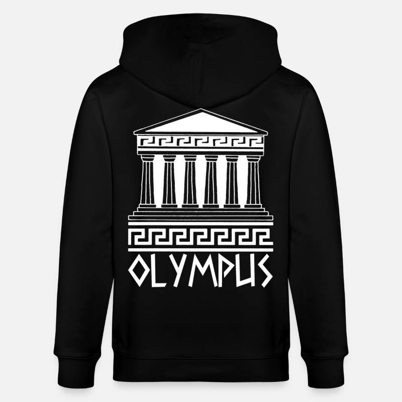 Weißer Tempel am Olymp - Stanley/Stella Unisex Bio-Kapuzenjacke CULTIVATOR - Schwarz