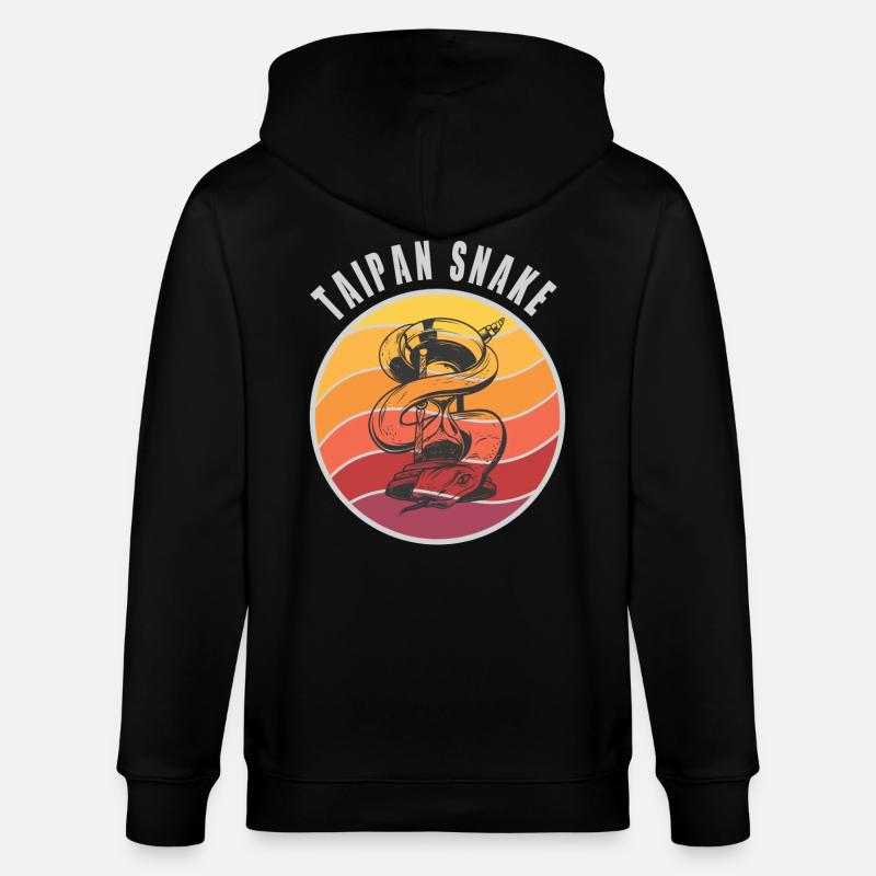 Taipan Schlangen Design / Geschenkidee - Stanley/Stella Unisex Bio-Kapuzenjacke CULTIVATOR  - Schwarz