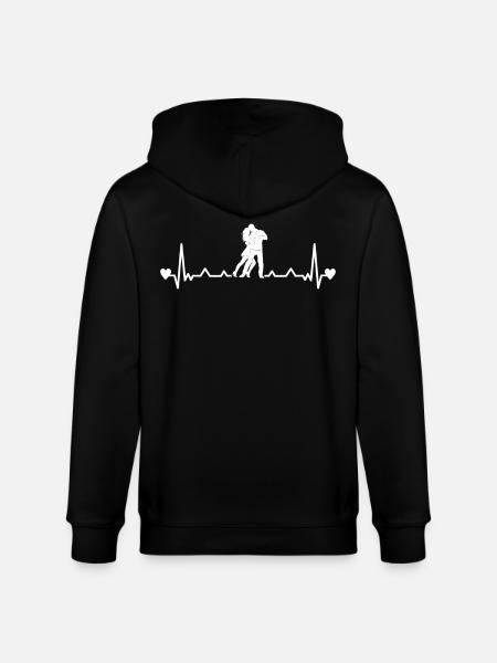 Tango Argentino Heartbeat Milonga - Stanley/Stella CULTIVATOR Unisex Organic Hooded Jacket - black