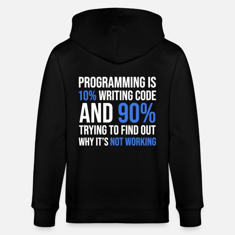 Code Debugging Humor T-Shirt Design - Stanley/Stella Unisex Bio-Kapuzenjacke CULTIVATOR  - Schwarz