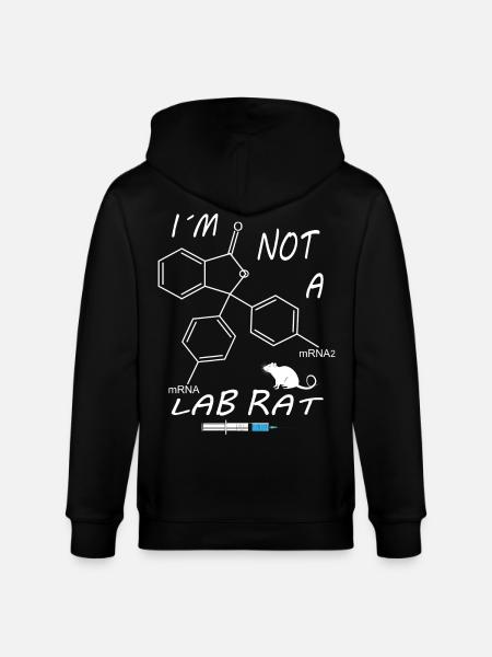 I'm not a lab rat - Stanley/Stella CULTIVATOR Unisex Organic Hooded Jacket - black
