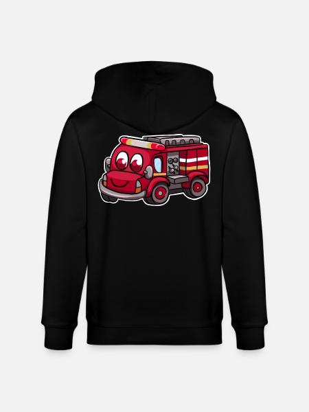 Camions de pompiers - Veste à capuche bio CULTIVATOR Stanley/Stella Unisexe - noir