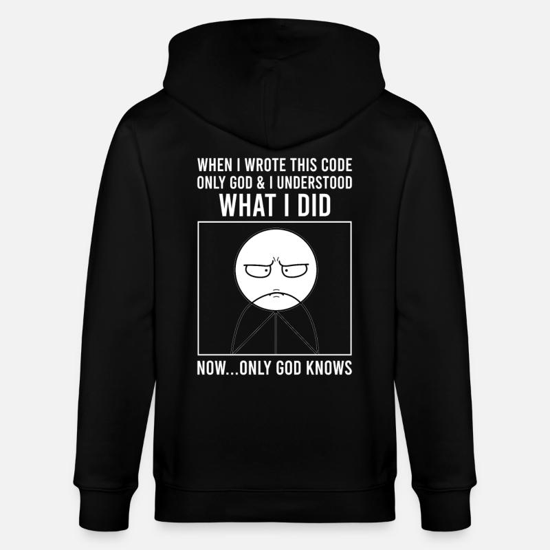Programmierer Informatiker Softwareentwickler Meme - Stanley/Stella Unisex Bio-Kapuzenjacke CULTIVATOR  - Schwarz