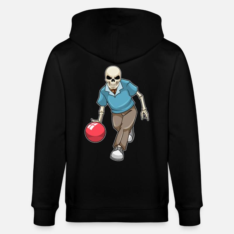 Boule de bowling squelette - Veste à capuche bio CULTIVATOR Stanley/Stella Unisexe - noir