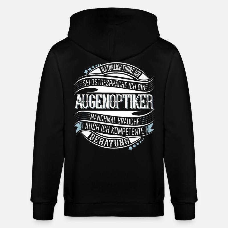 Augenoptiker - Stanley/Stella Unisex Bio-Kapuzenjacke CULTIVATOR  - Schwarz