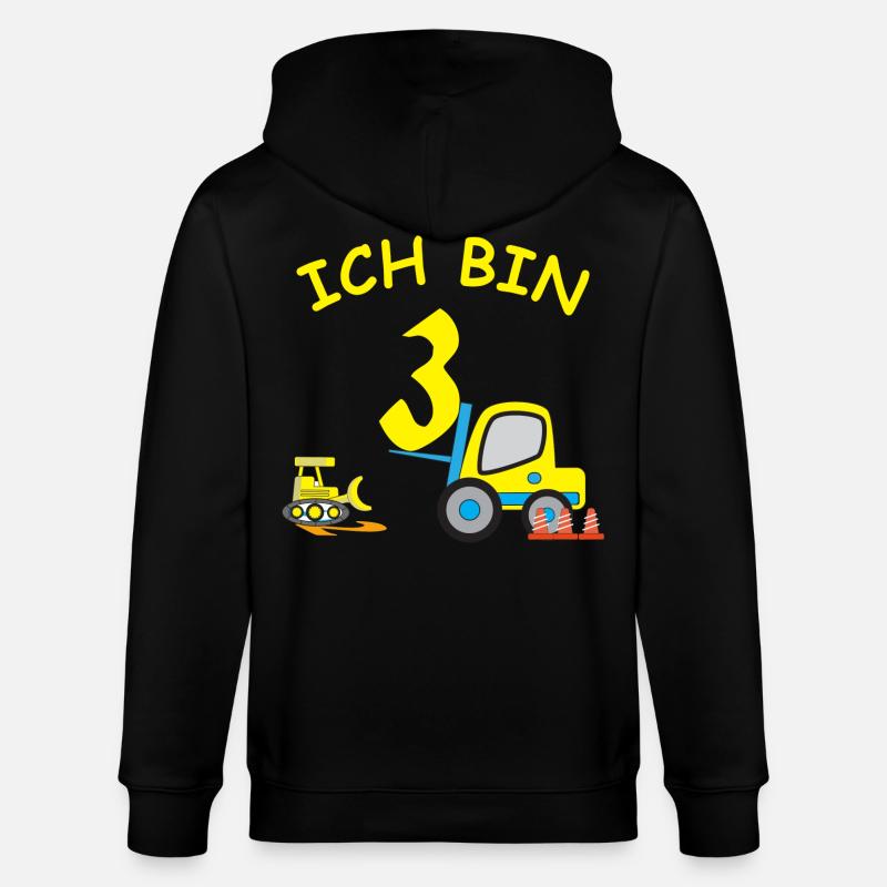 Ich bin 3 - Stanley/Stella Unisex Bio-Kapuzenjacke CULTIVATOR  - Schwarz