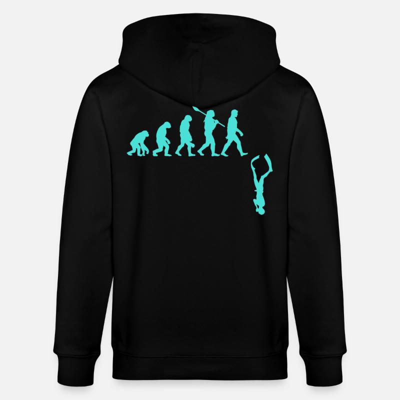 Évolution de l’apnée - Veste à capuche bio CULTIVATOR Stanley/Stella Unisexe - noir