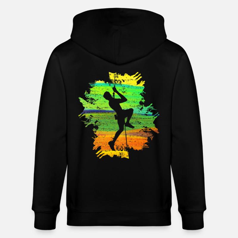Climb Strong Männer Geschenk - Stanley/Stella Unisex Bio-Kapuzenjacke CULTIVATOR  - Schwarz