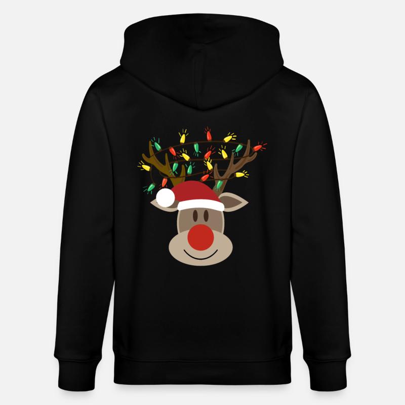 Moose Head Rudolph Orignal Renne - Veste à capuche bio CULTIVATOR Stanley/Stella Unisexe - noir