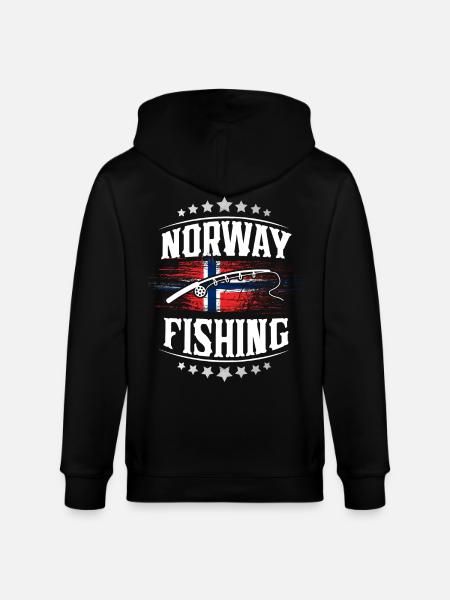 Norwegen Angeln Angler Fischen - Stanley/Stella Unisex Bio-Kapuzenjacke CULTIVATOR - Schwarz