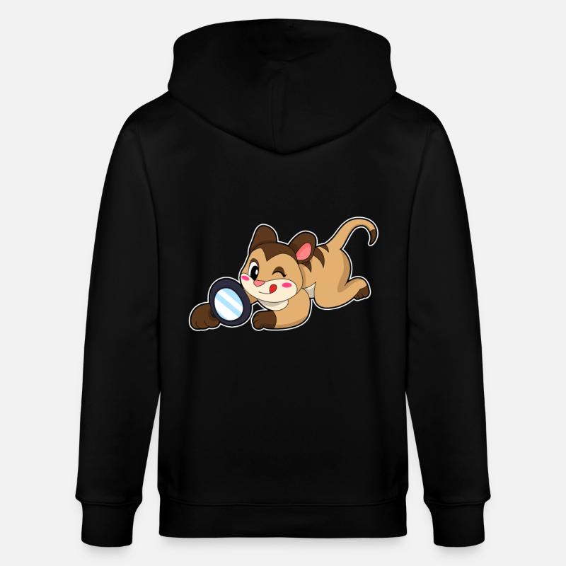 Suricates avec loupe - Veste à capuche bio CULTIVATOR Stanley/Stella Unisexe - noir