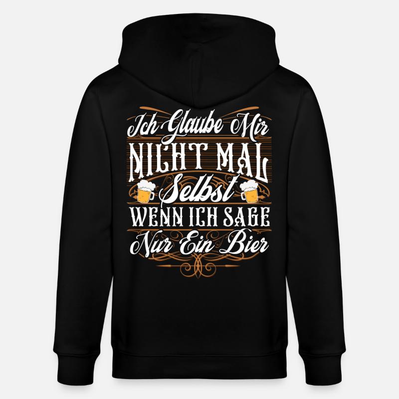 Lustiger Bier Spruch - Stanley/Stella Unisex Bio-Kapuzenjacke CULTIVATOR  - Schwarz