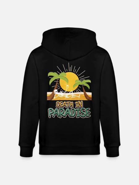 Death in Paradise – Skeleton Holiday Vibes - Stanley/Stella CULTIVATOR Unisex Organic Hooded Jacket - black