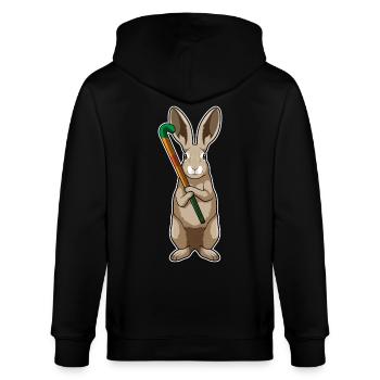 Hase Feldhockey Feldhockeyschläger - Stanley/Stella Unisex Bio-Kapuzenjacke CULTIVATOR  - Schwarz - Hinten - Anna (173cm)
