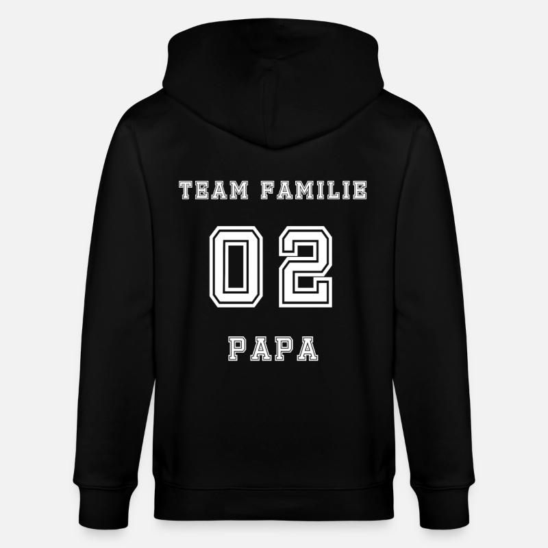 Team Family Papa 02 Numeric Logo - Stanley/Stella Unisex Bio-Kapuzenjacke CULTIVATOR  - Schwarz