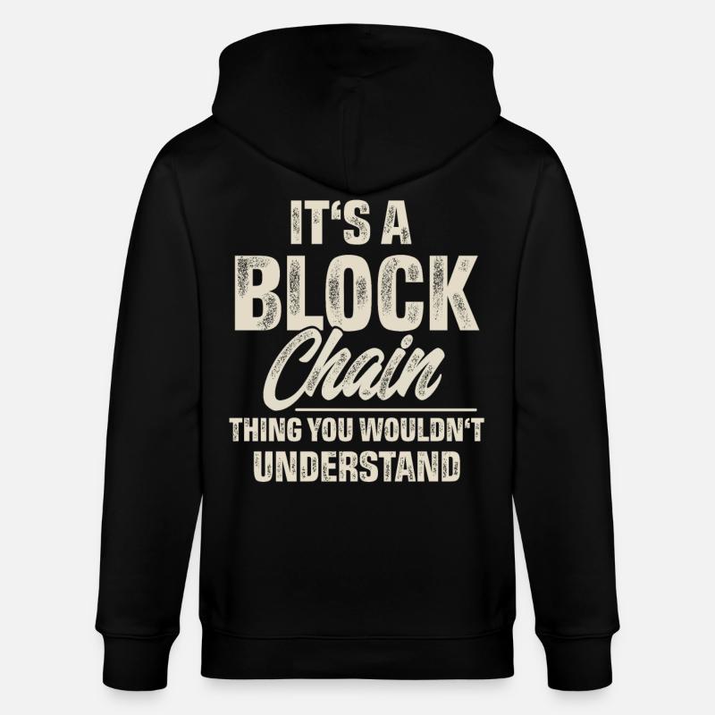 Krypto Blockchain - Stanley/Stella Unisex Bio-Kapuzenjacke CULTIVATOR  - Schwarz