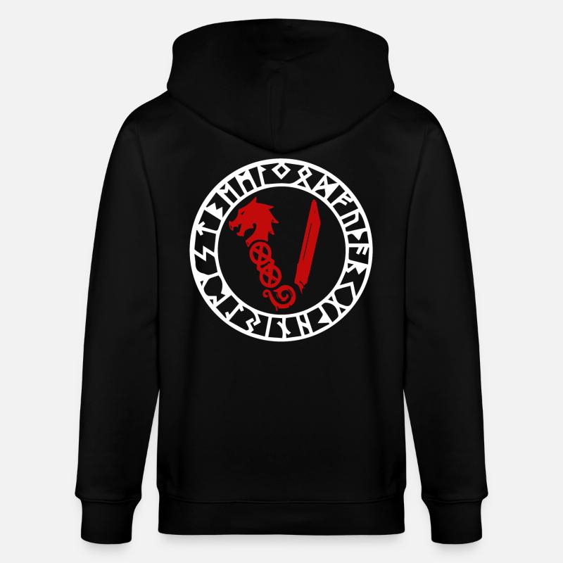 Symbol Der Wikinger - Stanley/Stella Unisex Bio-Kapuzenjacke CULTIVATOR - Schwarz